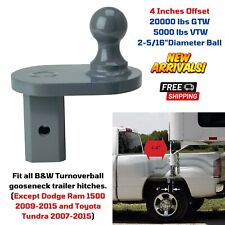 4 Offset Ball Extender Compatible With Bw Turnoverball Gooseneck Trailer Hitch