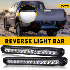 2x 10 Led Truck Trailer Reverse Backup Light Bar Sealed White Rear Tail Lights