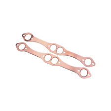 2pcs Sbc Oval Port Copper Header Exhaust Gaskets For Chevy Sb 327 305 350 383