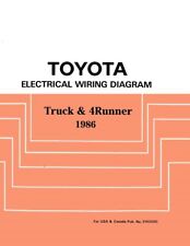 1986 Toyota Truck 4runner Wiring Diagrams Schematics Layout Factory Oem