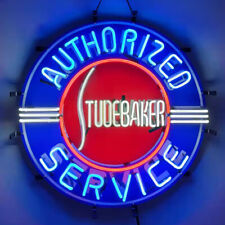 Authorized Studebaker Service Neon Sign 24x24 Store Wall Decor Artwork Lamp