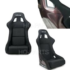 Nrg Red Carbon Fiber Fixed Back Bucket Racing Seat Large Black Fabric Suede