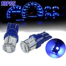 10 X Blue Led T10 194 168 W5w Interior Map Dome Trunk License Plate Lights Bulbs
