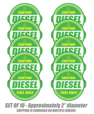 Diesel Fuel Only Sticker Gasoline Gas Decal Label Tank Vinyl Door Label 10x