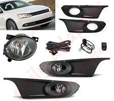 For 2011-2014 Vw Jetta Fog Lights Bumper Driving Lamps Wiring Switch Kit Clear