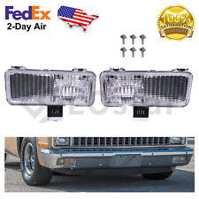 1 Pair Of Front Turn Signal Park Lights Fits 1981-1982 Chevy Gmc Pu Blazer Jimmy