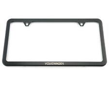 Vw Volkswagen Black Slim License Plate Frame With Volkswagen Lettering Oem New