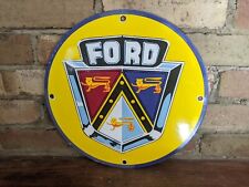Vintage Ford Motor Company Dealer Porcelain Dealership Sign 12