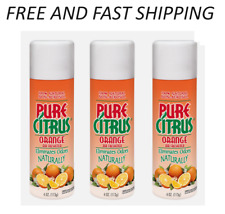 Pure Citrus Orange Air Freshener 4oz. Orange Scented Non-aerosol Pack Of 3