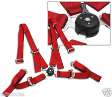 1 Red 4 Point Camlock Quick Release Racing Seat Belt Harness 2 Mustang Cobra