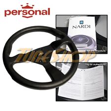 Italy Personal Grinta 350mm Steering Wheel Black Polyurethane Silver Logo Horn