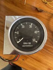 Vintage Motorola Alternator Tachometer 12v 5000 Rpm Vg Cond. Wmounting Bezel