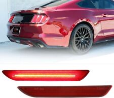 For 2015-2022 Ford Mustang Red Lens Rear Reflector Bumper Led Side Marker Lights