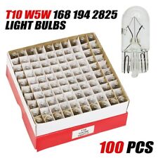 100pcs 194 T10 Clear Wedge Incandescent Instrument Panel Light-bulbs