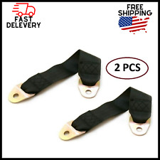 X2 Piece Black Seat Belt Extender For Bench Seat 12 Inches For Car Truck Van Rv