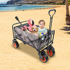 Heavy Duty Utility Wagon Cart Collapsible Folding Beach Garden Shopping Tools Us