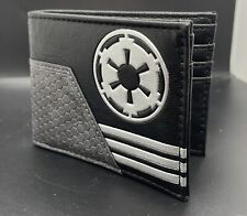 Star Wars Imperial Metal Emblem Logo Polyester 6-card Bi-fold Black White Wallet