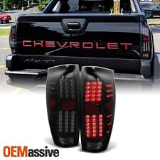 Fit 2002-2006 Chevy Avalanche 1500 2500 L R Black Smoked Led Tail Lights