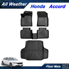 Car Floor Mats Rear Trunk Mat Cargo Liner All Weather For Honda Accord 2023-2024