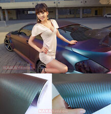 Flexible Car Chameleon 3d Carbon Fiber Vinyl Wrap Pvc Sticker Green Purple Hdus