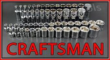 Craftsman Tools 56pc Short Deep 38 Sae Metric 6pt Ratchet Wrench Socket Set