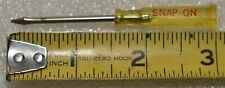 New Snap-on Tools Yellow Handle Flat Blade Screwdriver Vintage Collectible Old