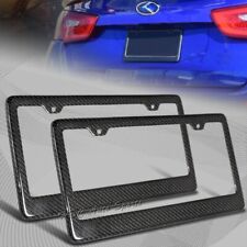 2 X Type-1 Real Carbon Fiber License Plate Cover Frame Front Rear Universal
