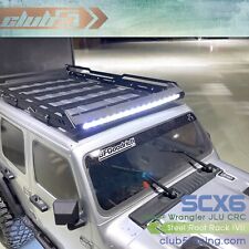 Metal Roof Rack V1 W Dual Light Bar For Scx6 Jeep Jlu Wrangler