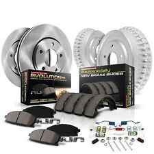 Powerstop Koe15442dk 4-wheel Set Brake Discs And Pad Kit Front Rear For Escort