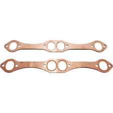 Sbc Oval Port Copper Header Exhaust Gaskets Fit For Chevy 327 305 350 Gold