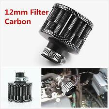 Carbon12mm Round Mini Oil Air Intake Crankcase Vent Valve Cover Breather Filter