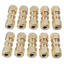 10 Pcs Straight Brass Brake Line Compression Fitting Unions For Od Tubing 316
