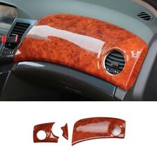 3pc Strip Trim Wood Grain Middle Console Dashboard For Chevrolet Cruze 2010-2015