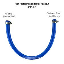 5ft 38 Id Blue Silicone Heater Hose With Clamps 10mm 350f Radiator Coolant