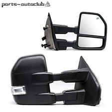 Tow Side Mirrors Power Heated Turn Signal Puddle Light For 2004-2014 Ford F150