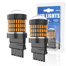 2 Pack 3157 4157 Anti Hyper Flash 3000k Amber Led Turn Signal Drl Light Bulbs