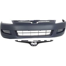 Bumper Cover And Grille Kit For 2003-2005 Honda Accord Front 5-speed Atmt Coupe