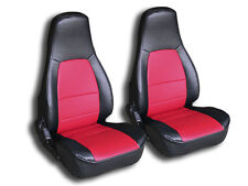Iggee Custom Fit 2 Front Seat Covers For Mazda Miata 1990-1997 Blackred