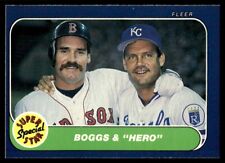 1986 Baseball Card Wade Boggsgeorge Brett Boston Red Soxkansas City Royals