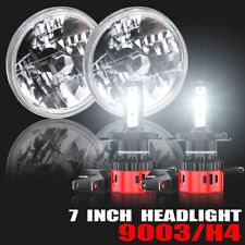 7round Led Headlight H4-h13 Hilo Bulb For Chevy C10 C20 C30 G10 G20 K10
