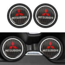 4pcs Universal Mitsubishi Silicone Carbon Fiber Car Cup Holder Pad Mat Anti-slip
