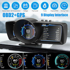 3.5 3 Lcd Screen Obd2 Gps Smart Car Speedometer Hud Gauge Head Up Display Rpm