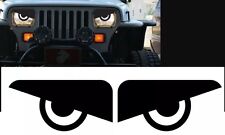 87-96 Fits Jeep Wrangler Yj Cherokee Angry Eyes Mad Headlight Decal Sticker.