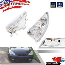 Clear Chrome Fog Driving Lights Lamps Left Right Pair Set For 00-04 Ford Focus
