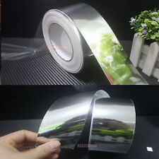 2 X 120 Pvc Silver Mirror Chrome Vinyl Tape Wrap Sticker Car Trim Decal Trim