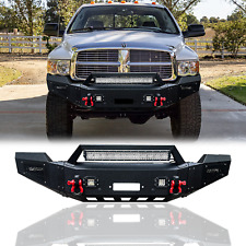 Vijay For 2002-2005 Dodge Ram 1500 Steel Front Bumper With Winch Plateled Light