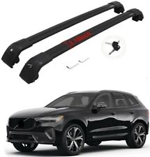 2p Black For Volvo Xc60 2018-2023 Roof Rack Rail Cross Bar Luggage Cargo Carrier
