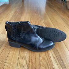 Sperry Top Sider Black Leather Ankle Fashion Riding Boots Size 11 M Womens 53