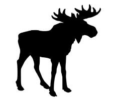 Moose Hunting Vinyl Window Decal Sticker
