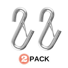 2 Pack81820 716-inch Certified Trailer Safety Chain S-hook With Latch 5000ibs
